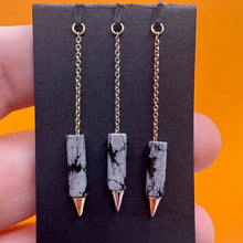 Load image into Gallery viewer, Natural Obsidian Spike Charm