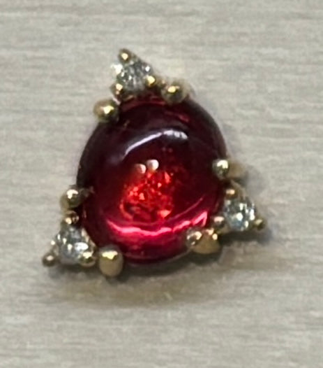 Spinel Cabochon Threadless End - Limited Run