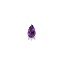 Load image into Gallery viewer, Leia Pear Amethyst Threadless End