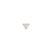 Load image into Gallery viewer, Diamond Round Solitaire Prong Threadless End (Various Sizes)