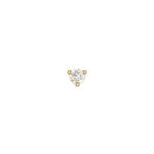 Load image into Gallery viewer, Diamond Round Solitaire Prong Threadless End (Various Sizes)