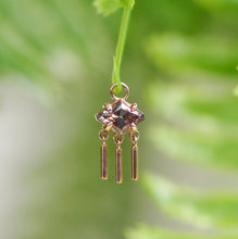 Load image into Gallery viewer, Freeform Faceted Mixed Color Garnet with 3 Bar Dangle Charm One-Of-A-Kind