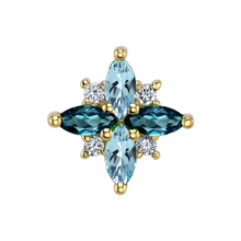 Load image into Gallery viewer, Tiny Pleades Threadless End (Various Gems)