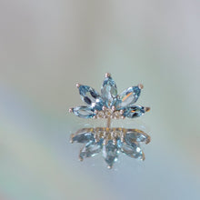 Load image into Gallery viewer, Valentina - London Blue Topaz + CZ Threadless End