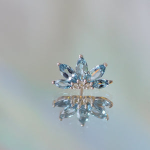 Valentina - London Blue Topaz + CZ Threadless End