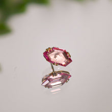 Load image into Gallery viewer, Freeform Pink Spinel Double Claw Set Threadless End - Limited Release