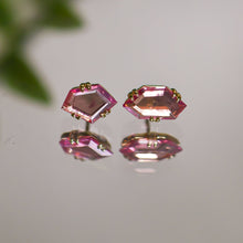 Load image into Gallery viewer, Freeform Pink Spinel Double Claw Set Threadless End - Limited Release