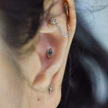 Load image into Gallery viewer, Millgrain Marquise Threadless End (Various Colors)