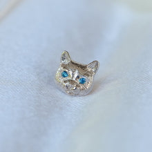 Load image into Gallery viewer, Cat Threadless End (Various Gemstone Eyes)