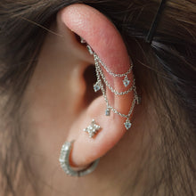 Load image into Gallery viewer, Triple Chain with Dripping Gemstones