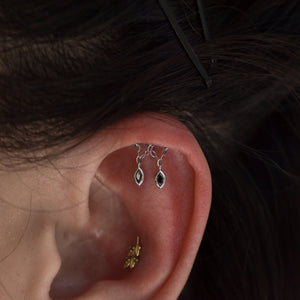 Delphine - Black CZ Threadless End