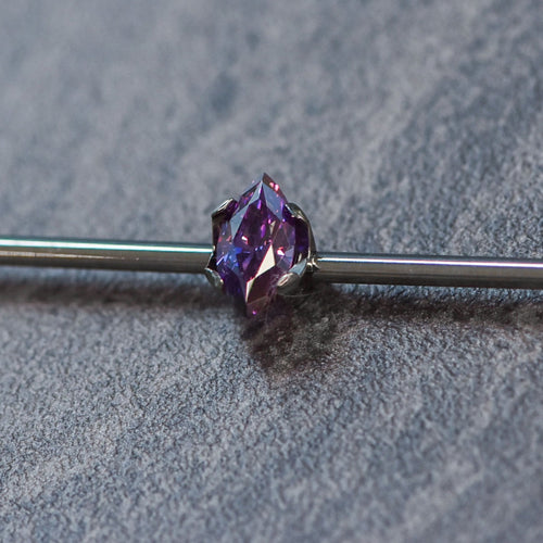 Double Side-Threaded Marquise 14G/12G Threaded End