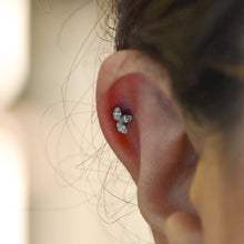 Load image into Gallery viewer, Titanium Marquise Cut Gem Fan Clusters - Monochrome