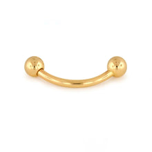 Load image into Gallery viewer, Solid Gold Threadless Curved Barbell