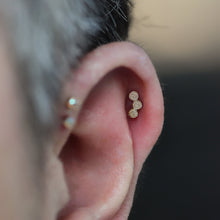 Load image into Gallery viewer, Pave Curved Cluster Threadless End