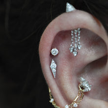 Load image into Gallery viewer, 4 Prong Gem Threadless End (Various Colors)