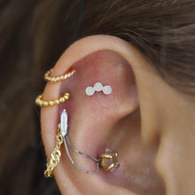 Load image into Gallery viewer, Pave Curved Cluster Threadless End