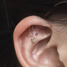 Load image into Gallery viewer, Cassiopeia Bar Threadless End (Various Stones)