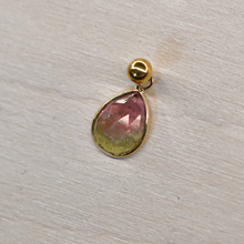 Load image into Gallery viewer, Freeform Watermelon Tourmaline Bezel Charm