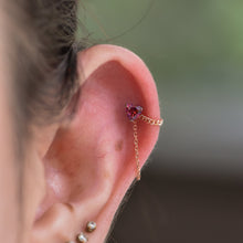 Load image into Gallery viewer, Heart Shaped Gem Threadless End
