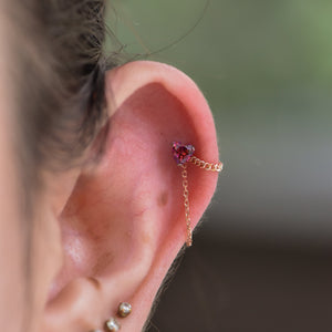 Heart Shaped Gem Threadless End