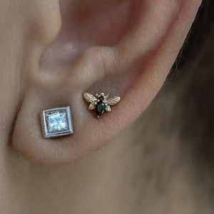 Bee Chic Black Spinel Threadless End