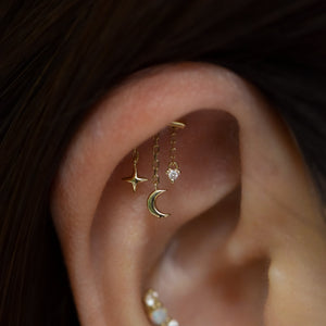 Cassiopeia Bar Threadless End (Various Stones)