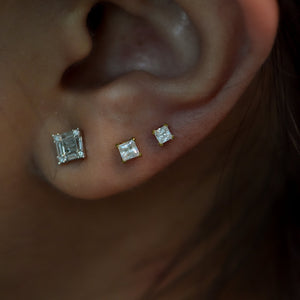 Princess Cut Prong Set Gem Threadless End