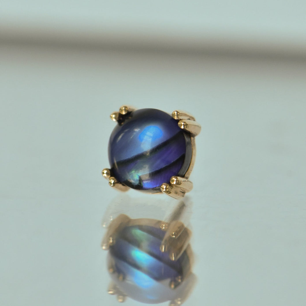 Cab Prong Threadless End (Various Gems)