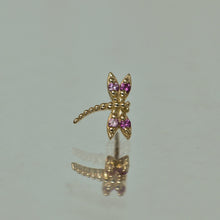 Load image into Gallery viewer, Damselfly Threadless End (Various Gems)