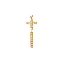 Load image into Gallery viewer, Needle Stoned with Diamonds Threadless End