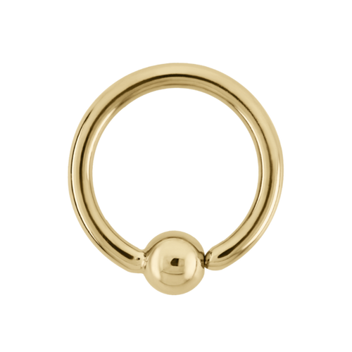 Solid Gold Fixed Bead Seam Ring