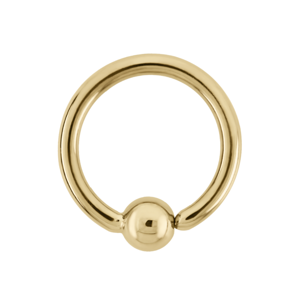 Solid Gold Fixed Bead Seam Ring