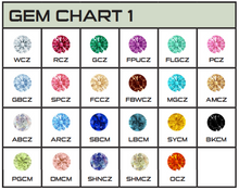 Load image into Gallery viewer, Odyssey Luna Prong-set Faceted Gem Threadless End (Various Colors)