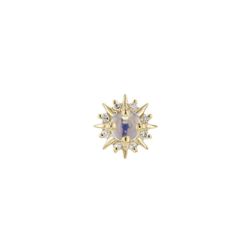 Surya Mini with Cabochon Gemstone Threadless End