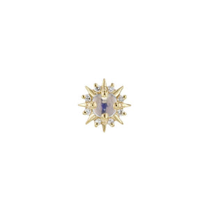 Surya Mini with Cabochon Gemstone Threadless End