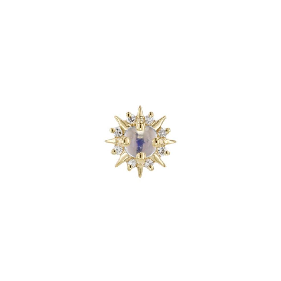 Surya Mini with Cabochon Gemstone Threadless End