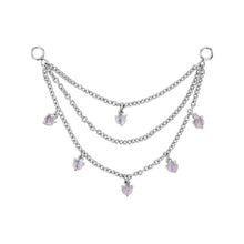 Load image into Gallery viewer, Triple Chain with Dripping Gemstones