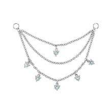 Load image into Gallery viewer, Triple Chain with Dripping Gemstones