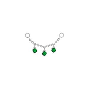 Chain with Dripping Faceted Gemstones (Various Gems)