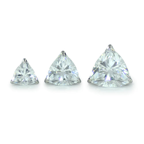 Trillion Cut Prong Set Gem Threadless End (Various Colors)