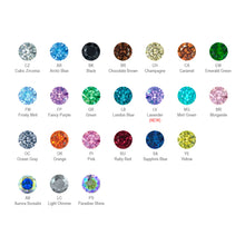 Load image into Gallery viewer, Bezel Set Gem Threadless End (Various Colors)