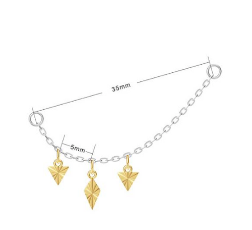 Two-toned Dripping Ray Kite and Triangle Chain