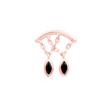 Load image into Gallery viewer, Delphine - Black CZ Threadless End