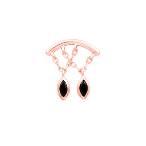 Delphine - Black CZ Threadless End