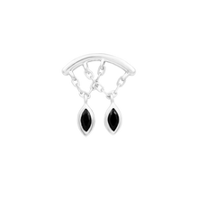 Load image into Gallery viewer, Delphine - Black CZ Threadless End
