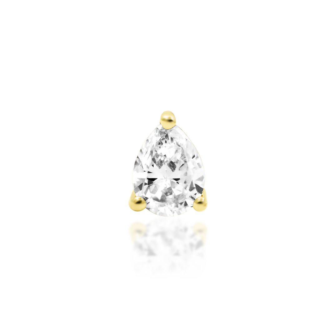 Diamond Pear Threadless End