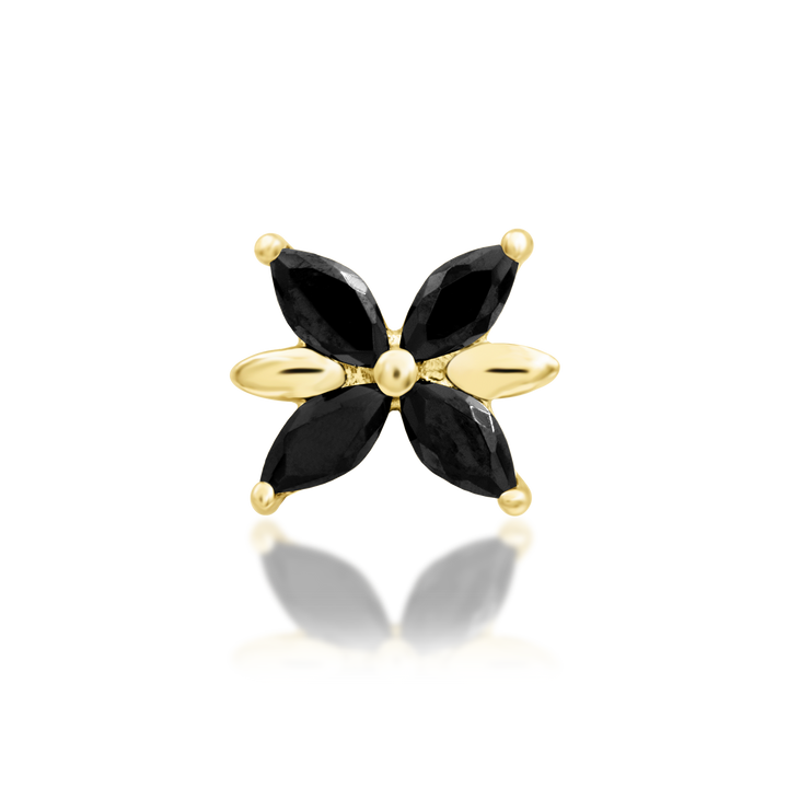Lilliana - Black CZ Threadless End