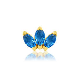 Triple Marquise Fan Threadless End (Various Colors)