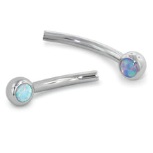 Load image into Gallery viewer, Threadless Curved Barbell with Side Faceted/Cabochon Gem (Shaft Only) (Various Colors)